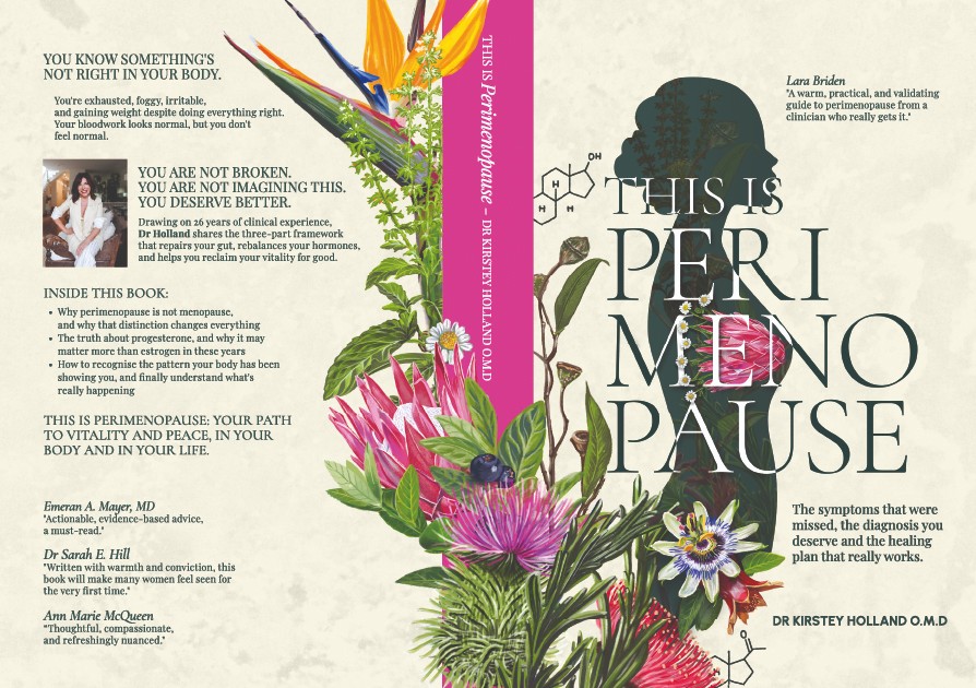 This Is Perimenopause by Dr Kirstey Holland O.M.D — full book cover, front and back